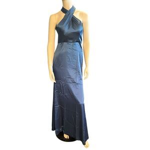 ABCDress Backless Halter Dress Blue 6 NWT